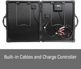 img 2 attached to 🌞 PowerECO 100W Portable Solar Panel Kit with Waterproof 20A 12/24V PWM Charge Controller - Lightweight and Efficient