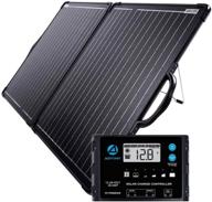 🌞 powereco 100w portable solar panel kit with waterproof 20a 12/24v pwm charge controller - lightweight and efficient logo