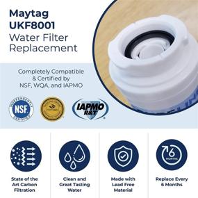 img 1 attached to 🚰 Pureline UKF8001 Replacement Water Filter - Whirlpool Filter 4, UKF8001, EveryDrop EDR4RXD1, 4396395, Maytag UKF8001, UKF8001AXX, UKF8001AXX-750, FMM-2, WRX735SDHZ00 - 3-Pack