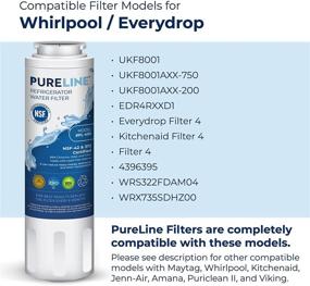 img 3 attached to 🚰 Pureline UKF8001 Replacement Water Filter - Whirlpool Filter 4, UKF8001, EveryDrop EDR4RXD1, 4396395, Maytag UKF8001, UKF8001AXX, UKF8001AXX-750, FMM-2, WRX735SDHZ00 - 3-Pack