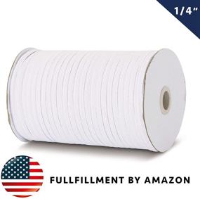 img 3 attached to 📦 Plankroad Home Outlet: USA Shipping - 175 Yards of White 1/4" Elastic Cord