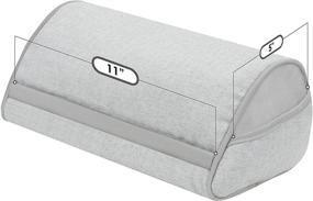 img 3 attached to Enhance Tablet Viewing Comfort with LapGear Heritage Microbead Pillow Stand - Gray Herringbone Design - Style No. 35608