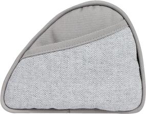 img 1 attached to Enhance Tablet Viewing Comfort with LapGear Heritage Microbead Pillow Stand - Gray Herringbone Design - Style No. 35608