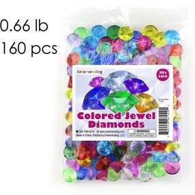 img 2 attached to Entervending Acrylic Pirate Treasure Gems - 171 Pcs Assorted Jewels and Gems - Table Scatter Plastic Crystals - Colorful Stones for Vases - Aquarium Decor Bulk