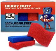 🧽 10-pack of stk heavy duty silicone s-sponges - modern kitchen sponges - kitchen and dish scrubber with zero smell technology - silicone sponge with 10x longer durability logo