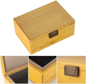 img 2 attached to 📱 MONOJOY Birch Faraday Box for Cell Phone and Car Key Fob Protection, Keyless Entry Blocker Box, Vehicle Fob Anti-Theft Box Blocking WiFi 2G 3G 4G 5G Bluetooth RFID RF NFC, Yellow