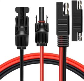 img 3 attached to 🔌 iMESTOU 10 AWG SAE адаптер солнечного удлинительного кабеля - 24" - коннектор SAE с обратной полярностью