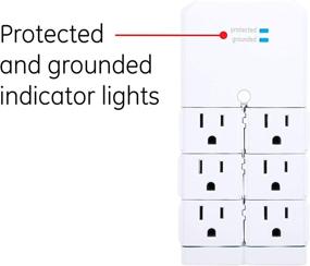 img 1 attached to 🔌 GE Pro 6-Outlet Extender Surge Protector with Swivel Outlets, Wall Tap Adapter, 90° Rotation, 1080 Joules, Warranty, UL Listed, White (37063)