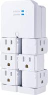 🔌 ge pro 6-outlet extender surge protector with swivel outlets, wall tap adapter, 90° rotation, 1080 joules, warranty, ul listed, white (37063) logo