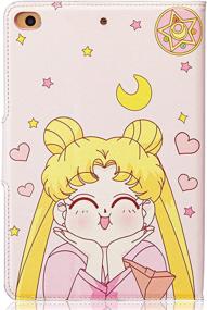 img 1 attached to Besoar Sailor Girl Cartoon Cute 3D Leather Silicone Case for iPad Mini 5/4/3/2/1 - Designer Character, Funny, Fun, Kawaii Cover for Girls, Women, Kids, Boys - Compatible with iPad Mini 1 2 3 4 5