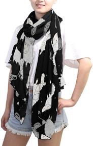 img 1 attached to XMCL Periodic Element Scarves Lightweight Women's Accessories in Scarves & Wraps