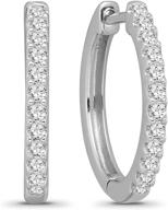 💎 diamond hoop earrings in 10k white gold (1/6-1/4 cttw, i-j color, i1 clarity) logo