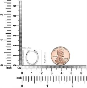 img 1 attached to 💎 Diamond Hoop Earrings in 10K White Gold (1/6-1/4 cttw, I-J Color, I1 Clarity)