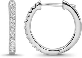 img 3 attached to 💎 Diamond Hoop Earrings in 10K White Gold (1/6-1/4 cttw, I-J Color, I1 Clarity)