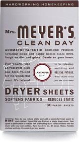 img 3 attached to 🌿 80 Count Mrs. Meyer's Clean Day Dryer Sheets: Lavender Scented, Reduces Static, Cruelty Free Formula Infused with Essential Oils