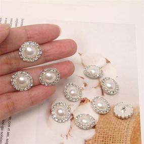 img 2 attached to 💎 Honbay Set of 10 Rhinestone Button Embellishments