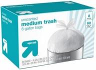 medium unscented flap tie trash bags logo