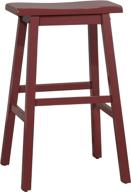 🏡 red cottage wood bar stool, 29"h by amazon brand - stone & beam logo