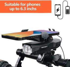 img 3 attached to 🚲 Redcomets 4-in-1 Multi-Functional Bicycle Light: USB Charger, Phone Mount, Headlight, Horn, Power Bank