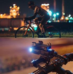 img 2 attached to 🚲 Redcomets 4-in-1 Multi-Functional Bicycle Light: USB Charger, Phone Mount, Headlight, Horn, Power Bank