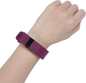 img 2 attached to Sophili Bands - Compatible with Fitbit Charge HR and HR1 (Purple/S) - Silicone Replacement Wristband Strap with Metal Buckle for Better Fitness Enhancement