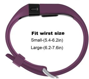 img 3 attached to Sophili Bands - Compatible with Fitbit Charge HR and HR1 (Purple/S) - Silicone Replacement Wristband Strap with Metal Buckle for Better Fitness Enhancement