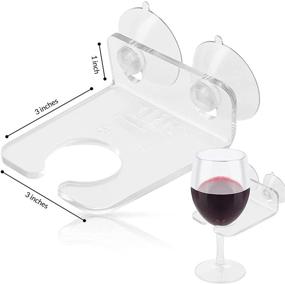 img 2 attached to Ultimate Wine Glass Bath Holder Caddy: Perfect Stocking Stuffers for Her, Shower Accessories, and Relaxing Bathtub Gifts. Ideal Women's Employee Christmas Gift Idea with Cup Holder - Enhance Your Bathroom Experience!