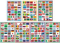 🌍 sourcemall waterproof pvc international country flags stickers: decorate your luggage, motorcycle, room, and more with 7 packs and 224pcs of pvc nation flags stickers! logo