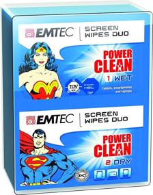 img 2 attached to 🧼 EMTEC Power Clean Wet and Dry Wipes Duo: The Ultimate Cleaning Solution for All Surfaces