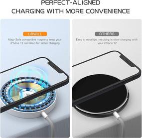 img 4 attached to 🔌 Qi-Certified Wireless Charger for iPhone 12/12 pro, Magnetic Fast Charging Pad, Compatible with Mag-Safe Charger, for iPhone 12 Pro Max/12 mini/12/12 Pro/AirPods Pro (No AC Adapter)