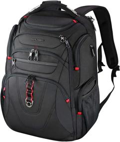 img 4 attached to KROSER 17.3 Inch XL TSA Friendly Travel Laptop Backpack - Heavy Duty Water-Repellent Business Daypack with RFID Pockets, USB Port - College, Work, and Travel Computer Backpack for Men/Women (Black)