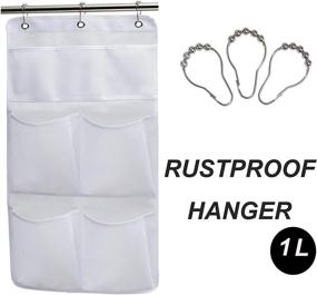 img 2 attached to 🛁 Maximize Bathroom Organization with the KIMBORA Pack 2 Shower Caddy Organizer: Quick-Dry Mesh Pockets & Door Hooks!