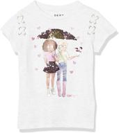 👚 dkny girls t-shirt in white, size 14-16 for girls' clothing logo