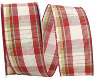 reliant ribbon plaid avery wired edge ribbon: versatile 2-1/2 inch x 20 yards in multi-colors logo