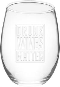 img 3 attached to 15oz Funny Wine Glass - Drunk Wives Matter - Ideal Gift for Mom, Her Birthday or Wife