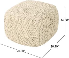img 2 attached to Teresa Knitted Cotton Square Light Home Decor