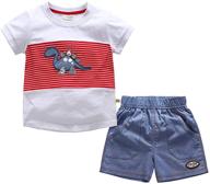 🌞 coralup 2pcs toddler boys girls unisex cotton clothing shorts sets - perfect for summer! logo