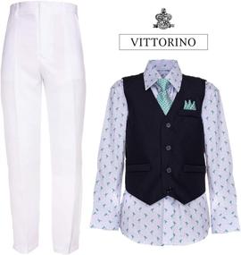 img 3 attached to 👔 Vittorino Velvet Boys' Clothing: Piece Holiday Hankerchief for Suits & Sport Coats