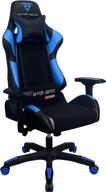 🎮 raynor gaming energy pro series gaming chair - ergonomic outlast technology, high-back racing style, height adjustable, 4d armrests, mesh & pu leather, lumbar support cushion & headrest pillow, blue логотип