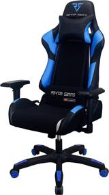 img 1 attached to 🎮 Raynor Gaming Energy Pro Series Gaming Chair - Ergonomic Outlast Technology, High-Back Racing Style, Height Adjustable, 4D Armrests, Mesh & PU Leather, Lumbar Support Cushion & Headrest Pillow, Blue