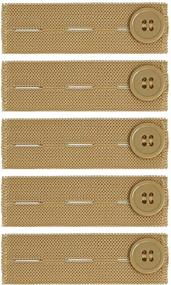 img 4 attached to 👖 Enhance Comfort and Fit: Comfy Clothiers Elastic Waist Extender for Khakis (5-Pack in Khaki/Tan)