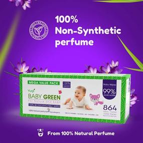 img 3 attached to 🌿 Value Pack of 864 Baby Green Biodegradable Baby Wipes, Compostable & Plastic-Free, Infused with Natural Essential Oils, 99% Pure Water, Ideal for Sensitive Skin and Moist Newborn Diaper Care