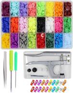 🧵 betterjonny t5 plastic snaps and snap pliers set - 384 sets of buttons, with 20pcs sewing clips organizer storage containers - ideal for clothing crafting and sewing - comes in 24 vibrant colors logo