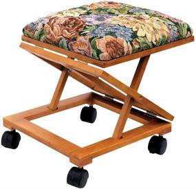 img 2 attached to 🪑 Fold-A-Way Tapestry Footrest with Adjustable Design