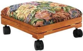 img 3 attached to 🪑 Fold-A-Way Tapestry Footrest with Adjustable Design