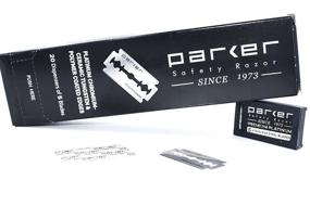 img 4 attached to 100 Count | Parker Safety Razor Double Edge Blades | Premium Platinum Stainless Steel with PTFE, Tungsten & Chromium Coating | Smooth & Comfortable Shaves