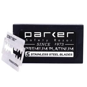 img 1 attached to 100 Count | Parker Safety Razor Double Edge Blades | Premium Platinum Stainless Steel with PTFE, Tungsten & Chromium Coating | Smooth & Comfortable Shaves