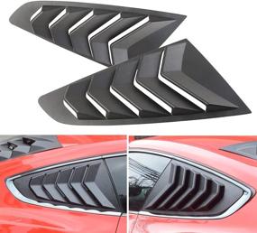 img 4 attached to 🌞 Dixuan Auto Parts Side Window Louvers Windshield Sun Shade Cover for Ford Mustang GT 2015-2021 - Lambo Style ABS Matte Black, 2PCS: Enhance Style & Sun Protection!