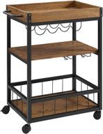 black linon austin kitchen cart: compact, stylish, and practical - 30.5"w x 18.13"d x 36.25"h logo