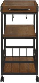 img 1 attached to Black Linon Austin Kitchen Cart: Compact, Stylish, and Practical - 30.5"W x 18.13"D x 36.25"H